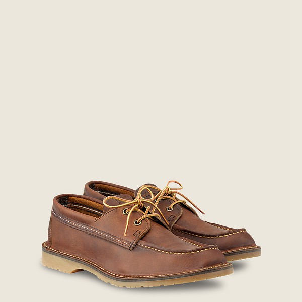 Red Wing Oxford Mens Brown - Weekender Camp Moc -r Rough & Tough Leather - 2384160-MH